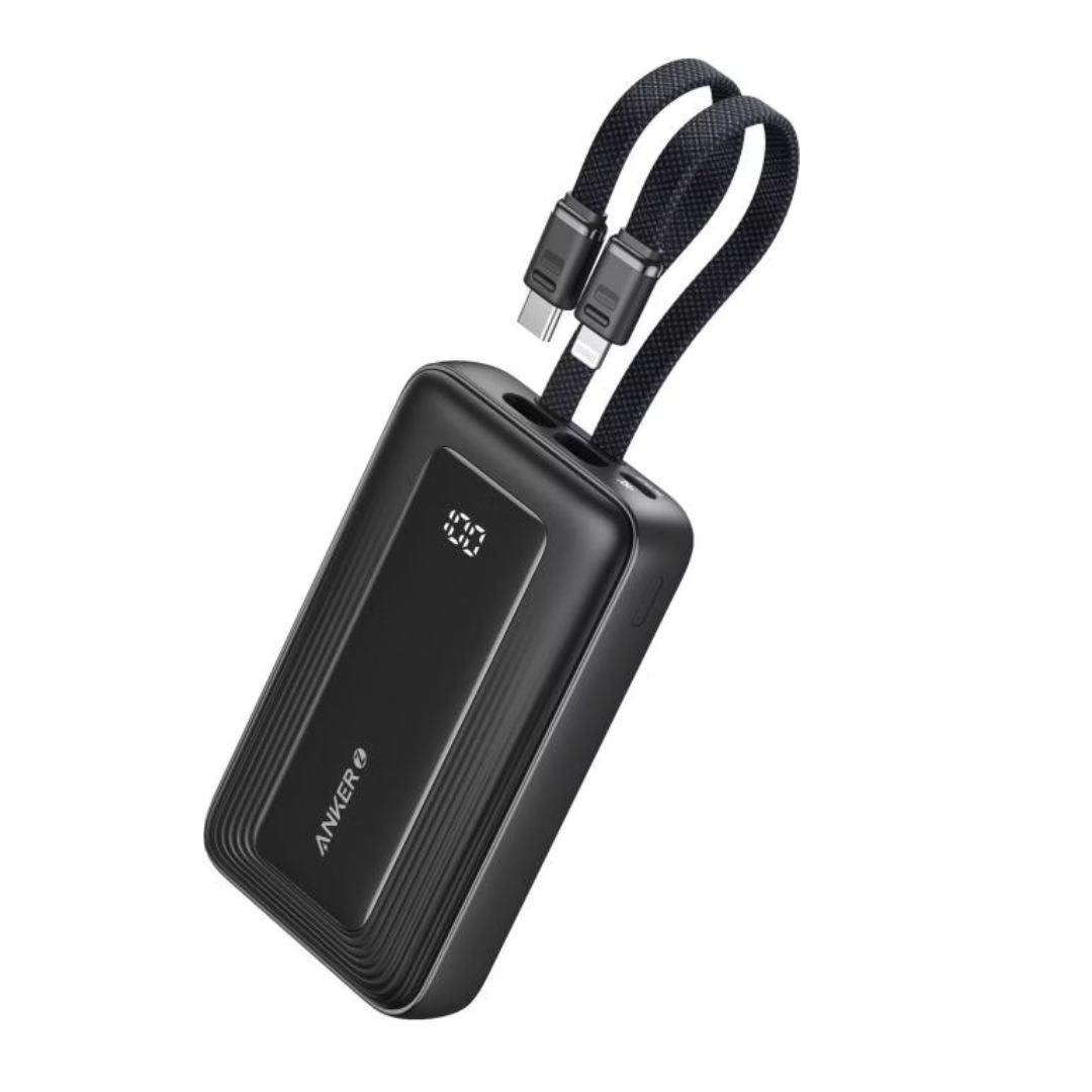 Anker Zolo A1680 10000mAh 30W Power Bank with Built-In USB-C & Lightning Cables