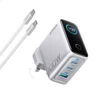 Anker B1218 100W 3-Port GaN Charger with Smart Display + USB-C Cable