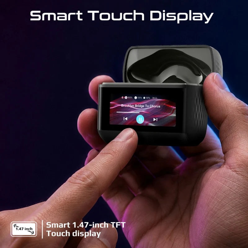 Promate Arix ANC TWS Earbuds with Smart IPS Touch Display