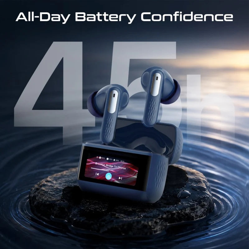 Promate Arix ANC TWS Earbuds with Smart IPS Touch Display