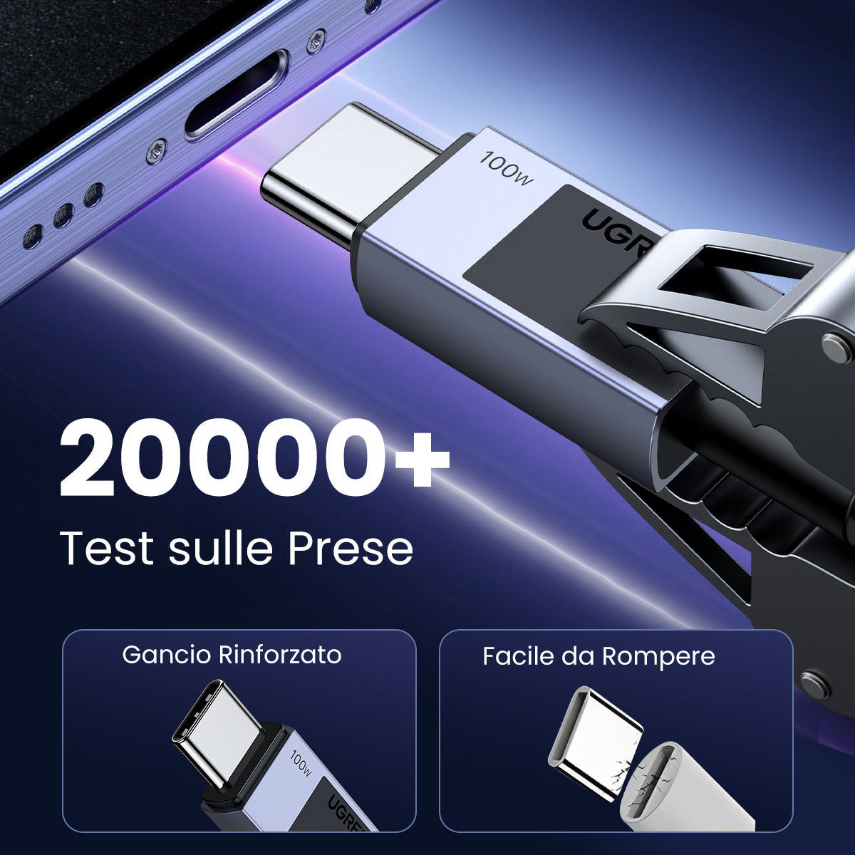 Ugreen L512 Uno 100W USB C to USB C Cable 1m