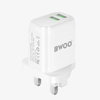 BWOO CDA62 12W Dual USB Wall Charging Kit