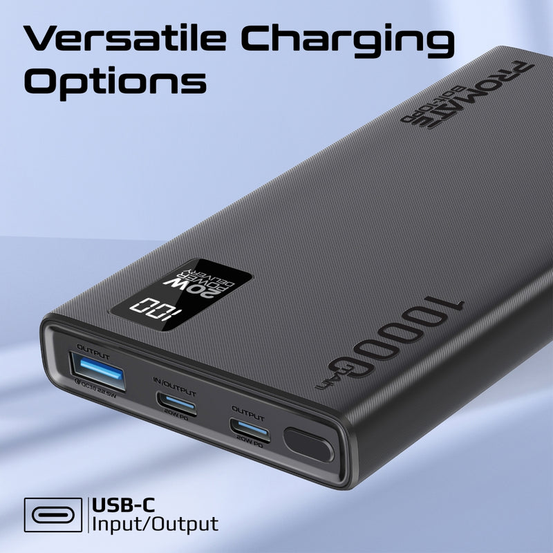 Promate Bolt-10PD+ 10000mAh 22.5W Slim Power Bank