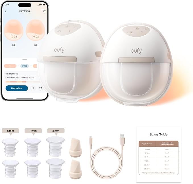 eufy E20 Wearable Heated Breast Pump White