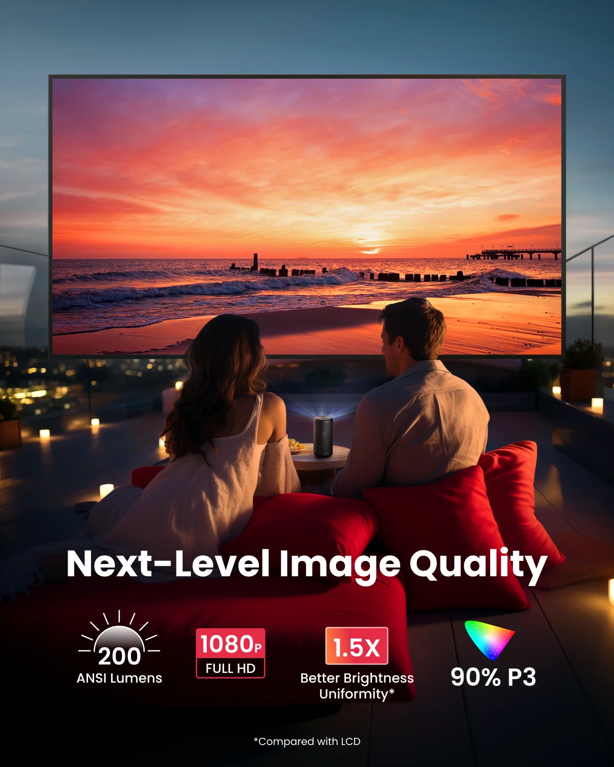 Nebula Capsule 3 1080p Google TV Portable Projector