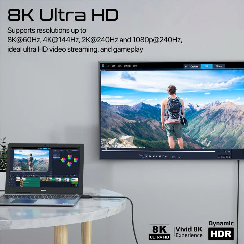 Promate DPLink DisplayPort 1.4 8K@60Hz Cable