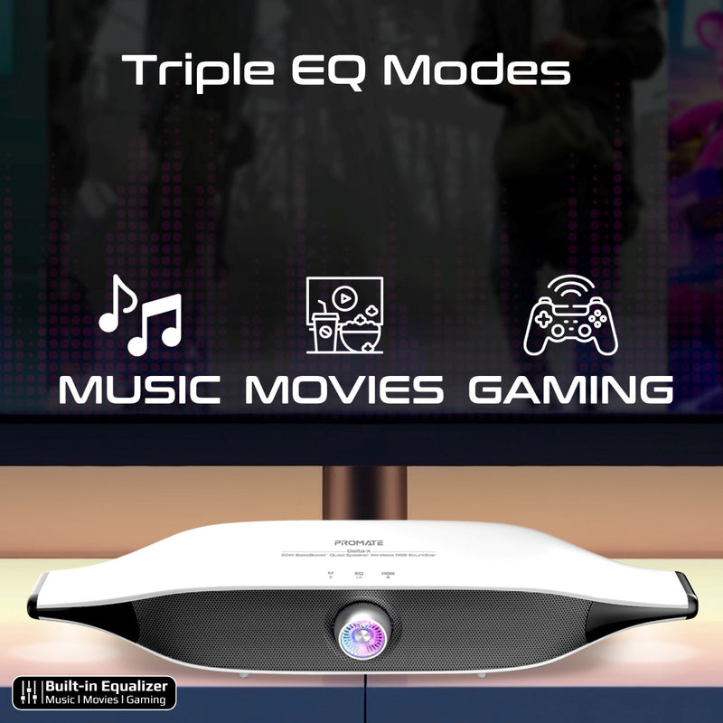 Promate Delta X 20W Wireless RGB Soundbar