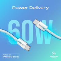 Promate EcoLine CC120 60W Braided USB C Cable