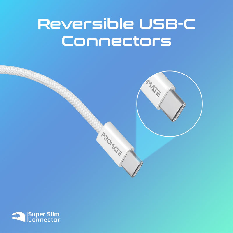 Promate EcoLine CC120 60W Braided USB C Cable