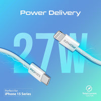 Promate EcoLine Ci120 27W Braided Lightning Cable