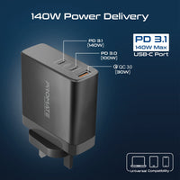 Promate GaNCharge 140W PD 3.1 GaN Charger