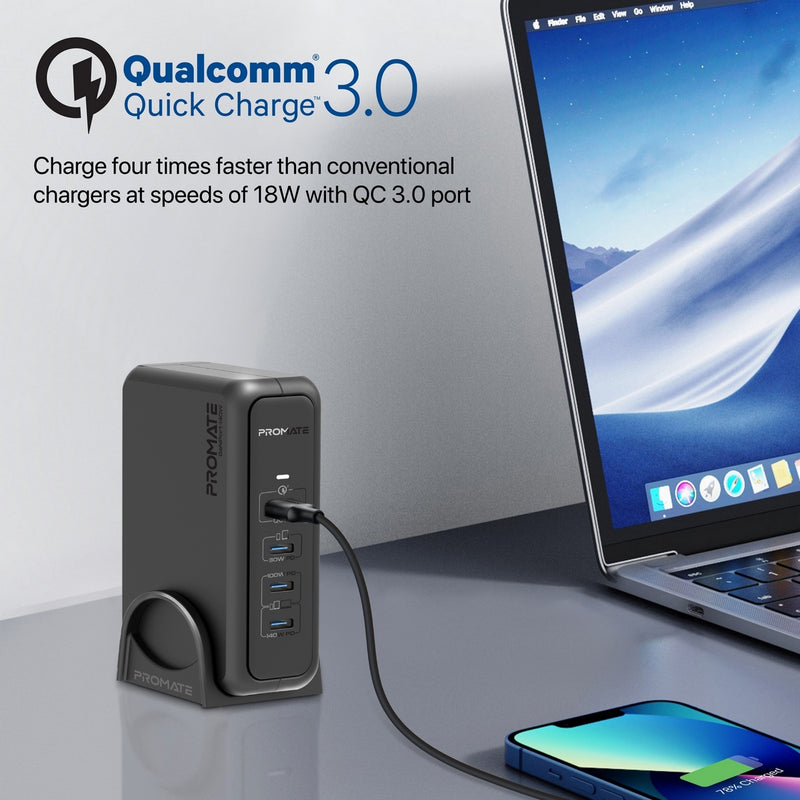 Promate GaNPort 140W GaN Charging Station