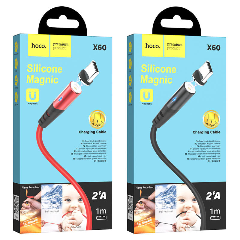 HOCO X60 Magnetic USB-A to USB-C Cable 1m