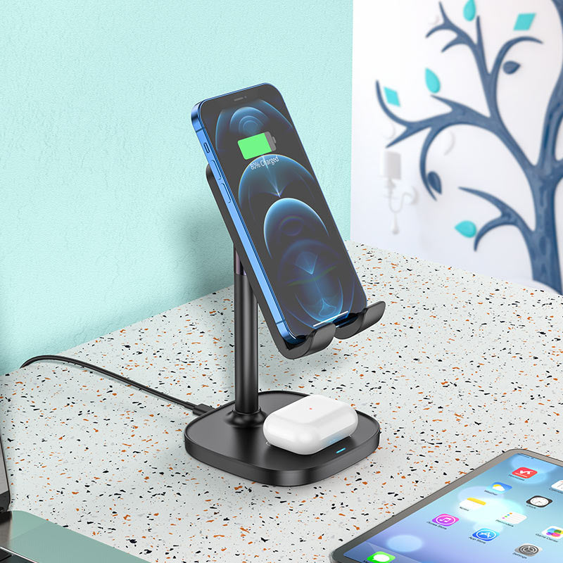 HOCO CW37 2-in-1 Wireless Charging Stand