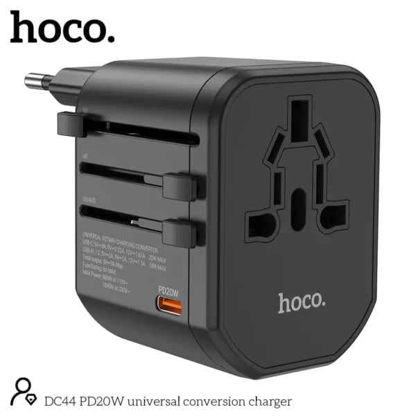 HOCO DC44 PD20W Three-Port Universal Travel Charger