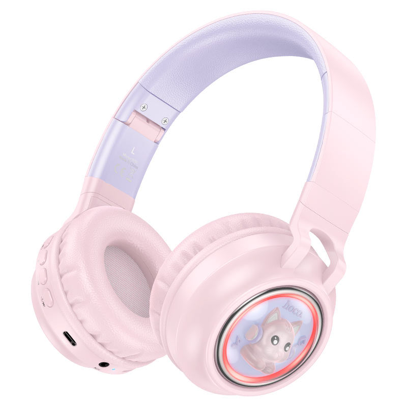 HOCO W50 Cute Fun Wireless & Wired RGB Headphones