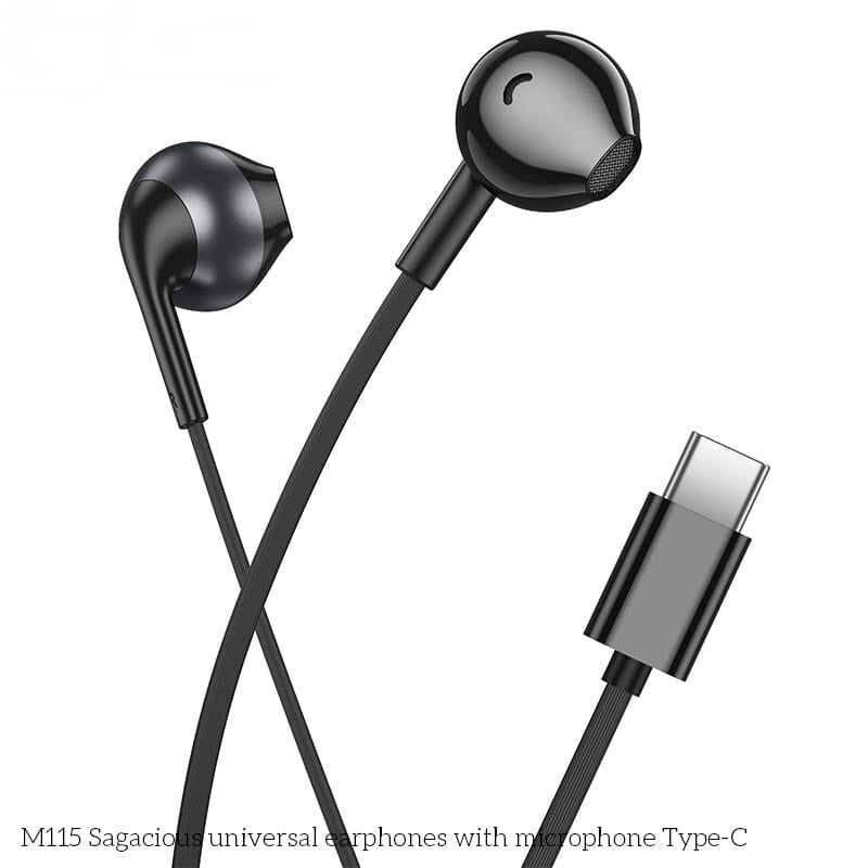 HOCO M115 Type-C Wired Earphone with Microphone