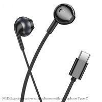 HOCO M115 Type-C Wired Earphone with Microphone