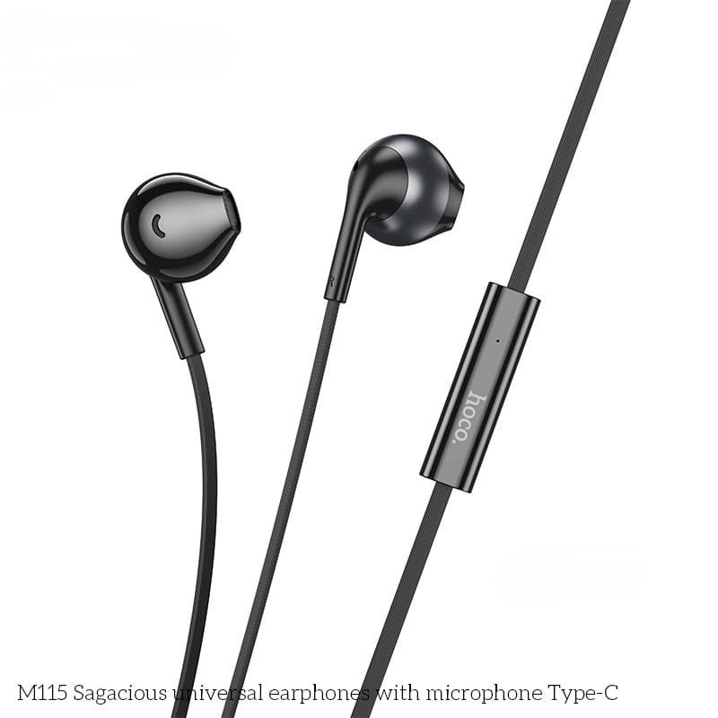 HOCO M115 Type-C Wired Earphone with Microphone