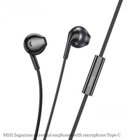 HOCO M115 Type-C Wired Earphone with Microphone