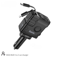 HOCO DZ23 Skill 4-in-1 Retractable Car Charger
