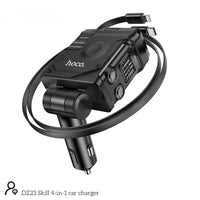 HOCO DZ23 Skill 4-in-1 Retractable Car Charger
