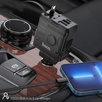 HOCO DZ23 Skill 4-in-1 Retractable Car Charger