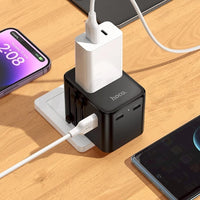 HOCO AC30 Four-Port Universal Travel Adapter