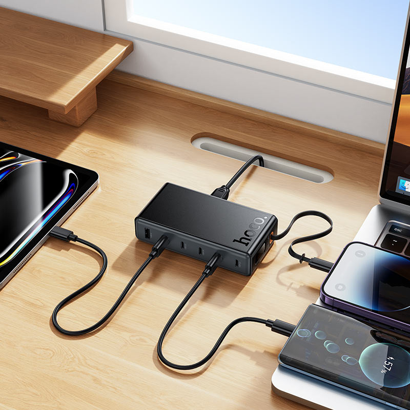 HOCO C151B PD50W 7-in-1 Charging Station UK Plug