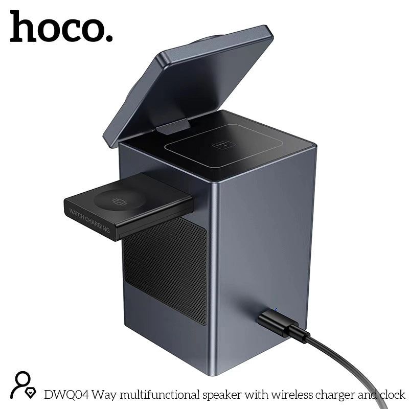 HOCO DWQ04 3-in-1 Wireless Charging Station Speaker