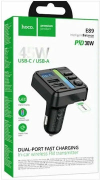 HOCO E89 Bluetooth 5.4 FM Transmitter 45W Charging