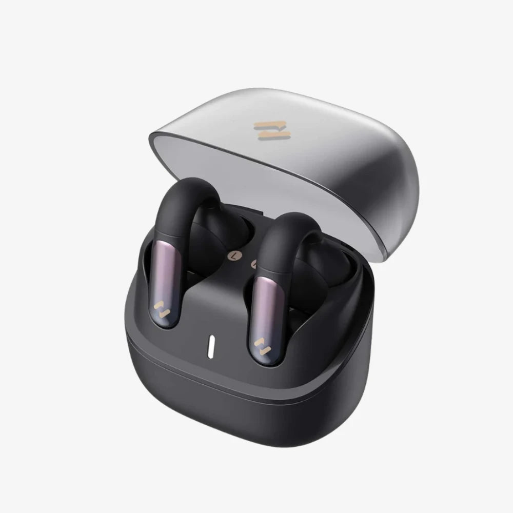 Havit TW980 open-ear wireless earbuds with AI noise-canceling mic and 23-hour battery life — ideal for active lifestyles and gaming in Kuwait and GCC.