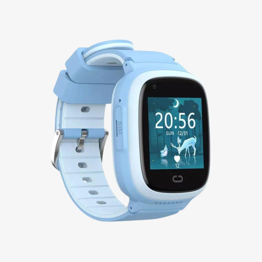 Havit KW11 Kids Smartwatch in blue with 1.4-inch HD touchscreen, designed for 4G video calls, GPS tracking, and parental control via mobile app — ideal kids smartwatch for safety and communication in Kuwait.