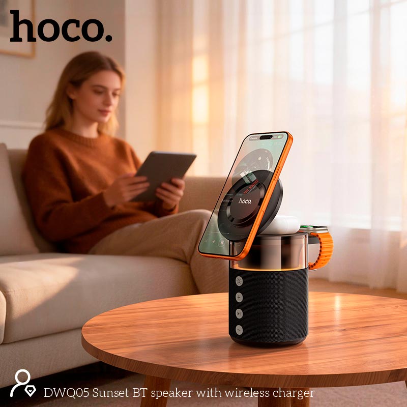 Hoco DWQ05 Multi-Function Wireless Charger Speaker