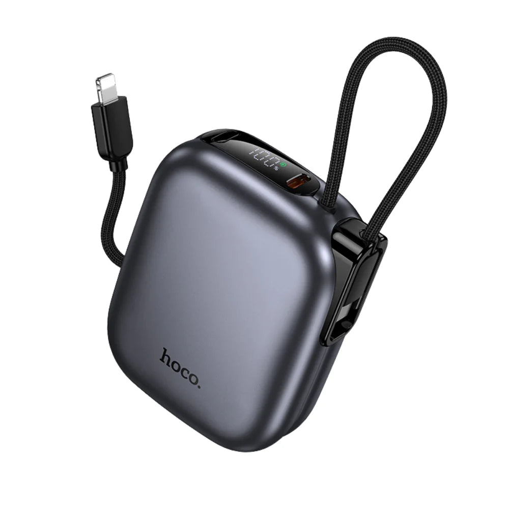 HOCO Q49 PD20W 10000mAh Power Bank with Built-In Cable