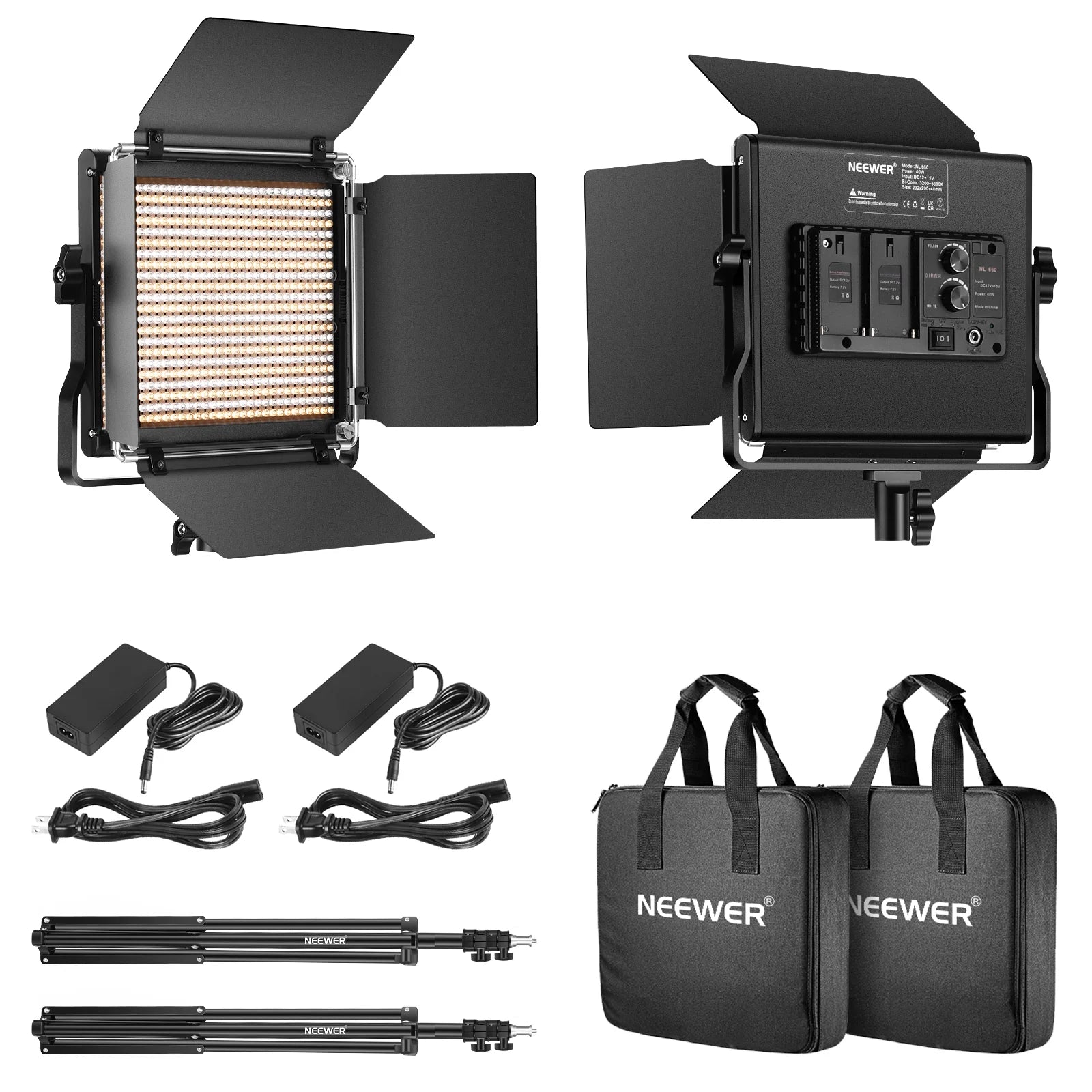 Neewer NL660 Bi-Color 660 LED Video Light and Stand Kit
