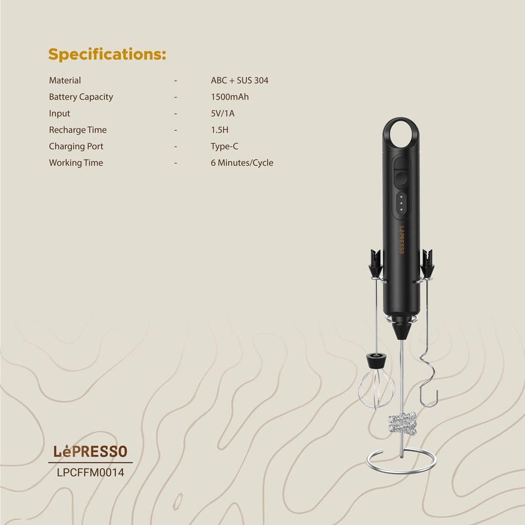 LePresso 3-in-1 Rechargeable Frother