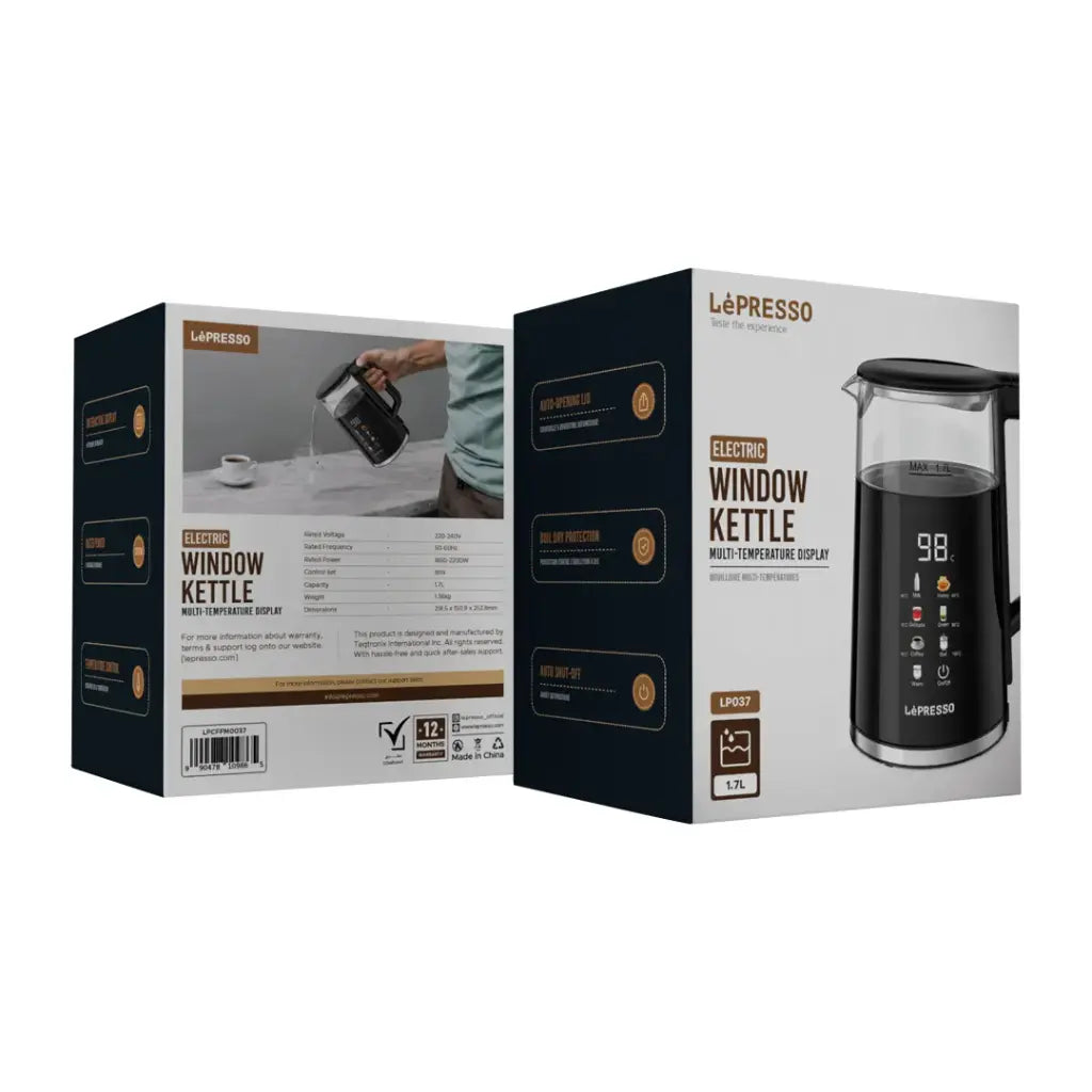 LePresso Electric Window Kettle with Multi-Temperature Display