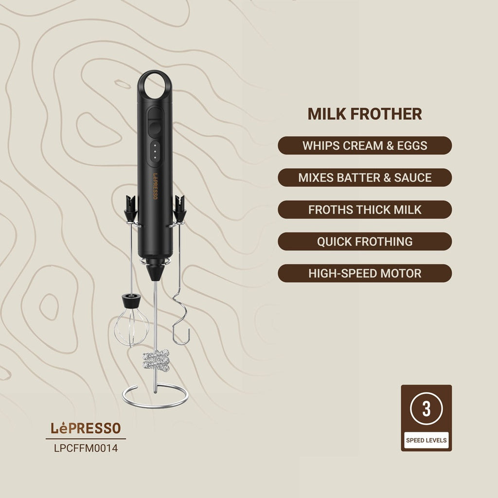 LePresso 3-in-1 Rechargeable Frother