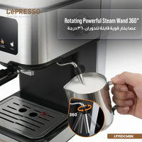 LePresso Dual Drip Barista Espresso Machine with Touch Display & Milk Steamer