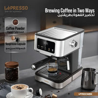 LePresso Dual Drip Barista Espresso Machine with Touch Display & Milk Steamer