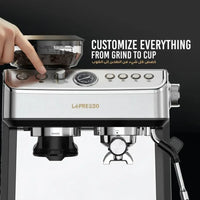 LePresso Espresso Machine with Conical Grinder & Steamer