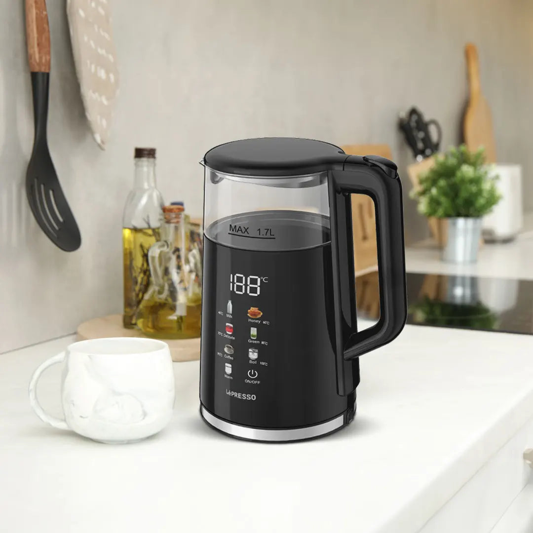 LePresso Electric Window Kettle with Multi-Temperature Display