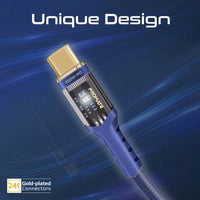 Promate LucidLine CC120 100W Transparent Cable