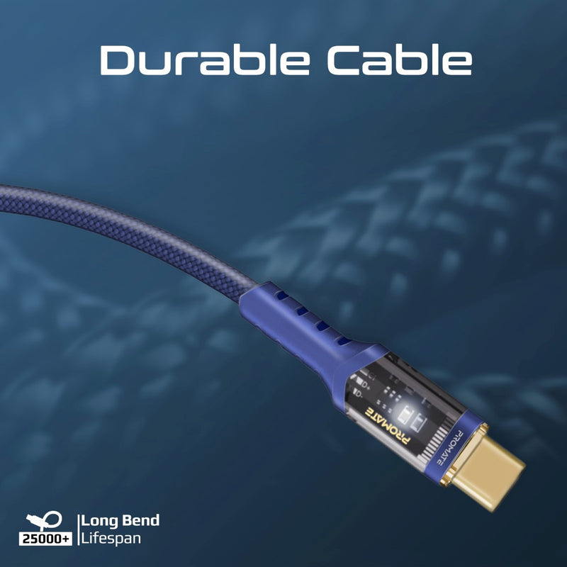 Promate LucidLine CC120 100W Transparent Cable