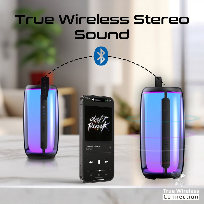 Promate LumiTower 8W True Wireless HD Speaker