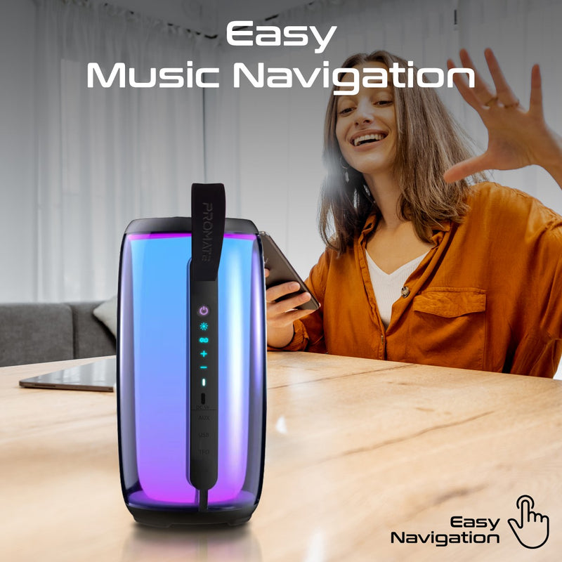 Promate LumiTower 8W True Wireless HD Speaker
