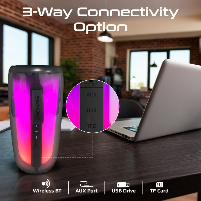 Promate LumiTower 8W True Wireless HD Speaker
