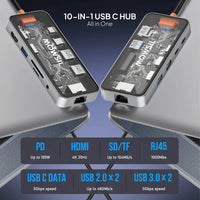 Mowsil MOCHB10 10-In-1 USB-C Hub Docking Station