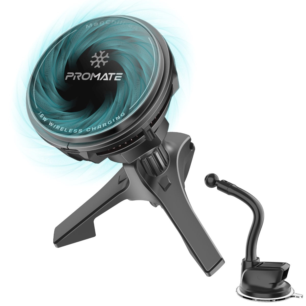 Promate MagChill-GA 15W Qi2 Cradleless Wireless Charger Mount